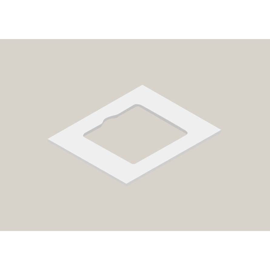 Madeli - Madeli X-Stone Countertop, 30'' x 22'' x 3/4'', Cut-out for CB-7124-XXX-WH, Matte White - Matte White