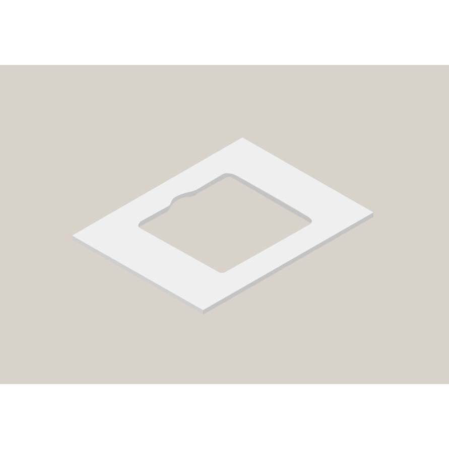Madeli - Madeli X-Stone Countertop, 36'' x 22'' x 3/4'', Cut-out for CB-7124-XXX-WH, Glossy White - Glossy White