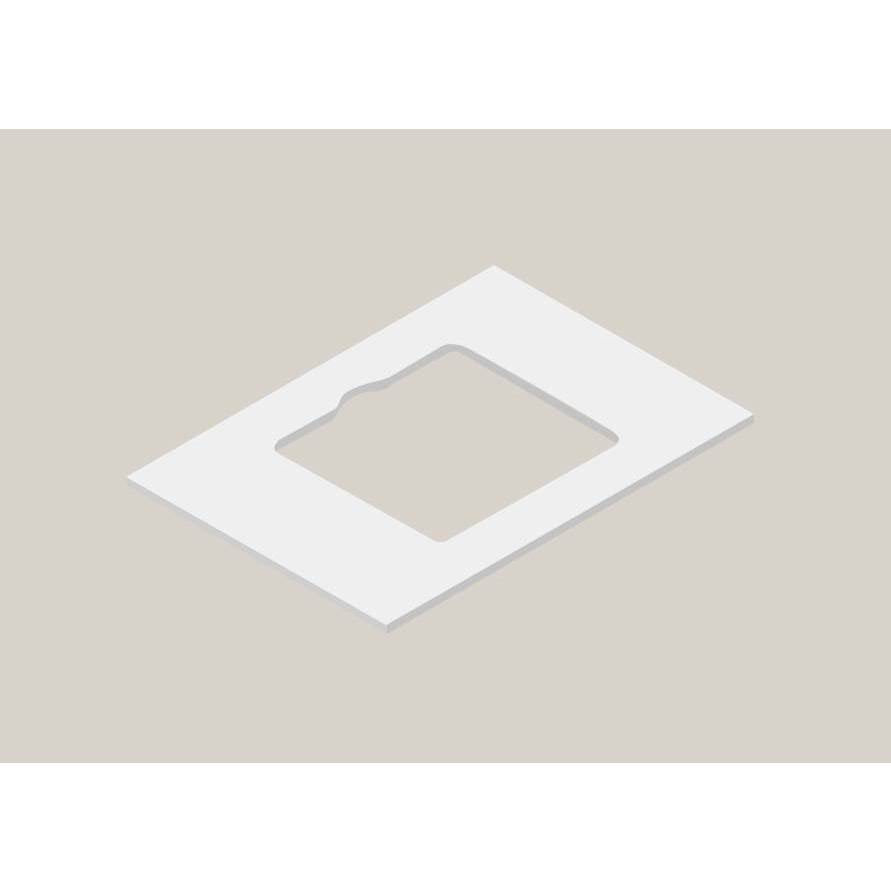 Madeli - Madeli X-Stone Countertop, 42'' x 22'' x 3/4'', Cut-out for CB-7124-XXX-WH, Glossy White - Glossy White