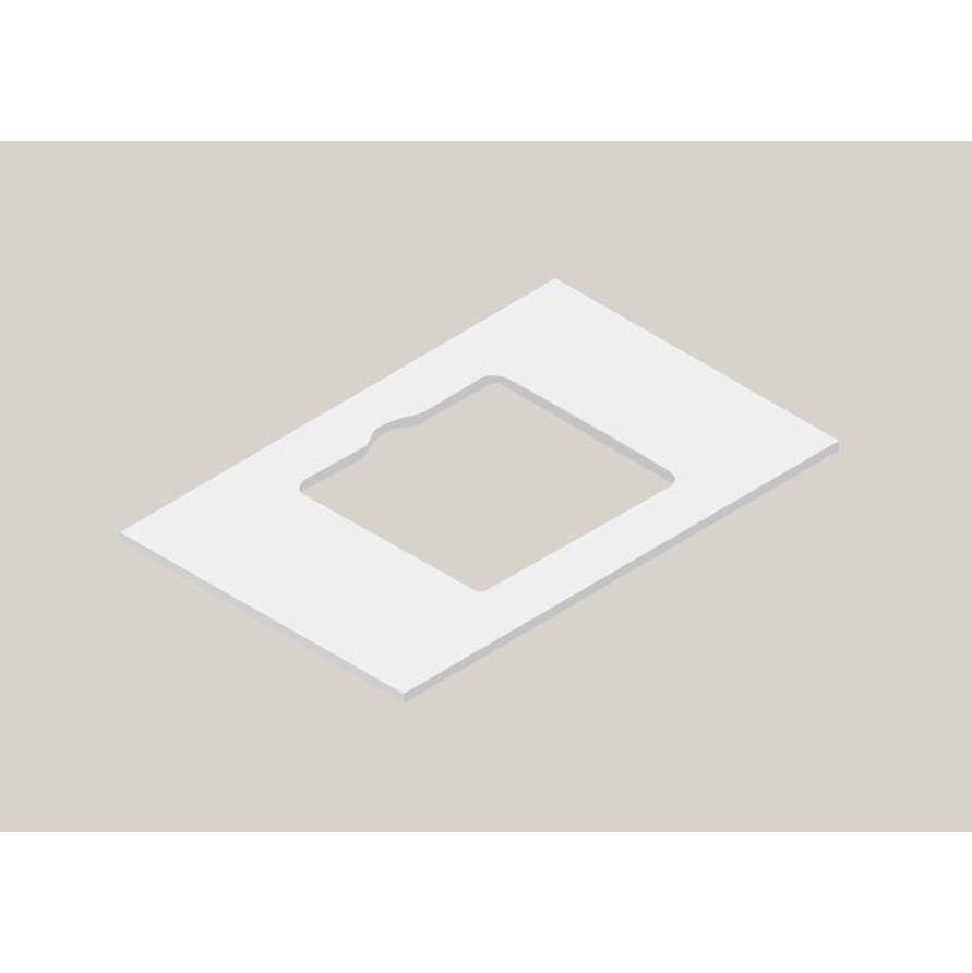 Madeli - Madeli X-Stone Countertop, 48'' x 22'' x 3/4'', Cut-out for CB-7124-XXX-WH, Glossy White - Glossy White