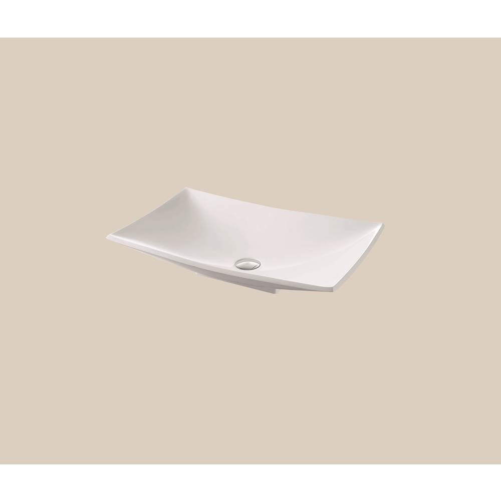 Madeli - Madeli X-Stone Vessel, 25-9/16'' x 15'' x 4-3/4'', Rectangle, Glossy White - Glossy White