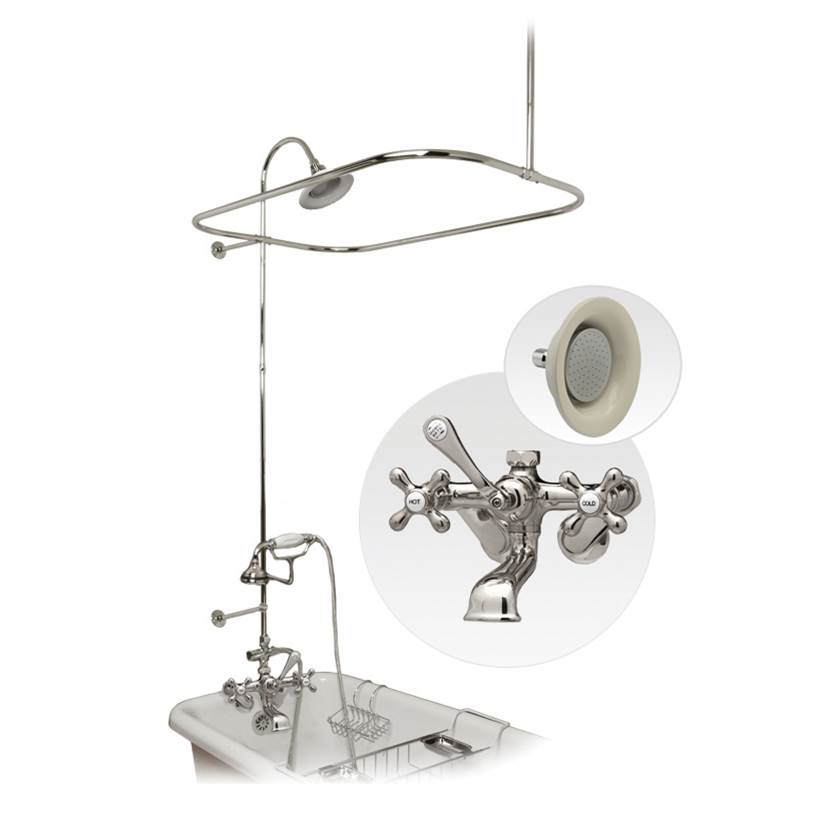 Maidstone - Tub Wall Mount Shower Kit with Classic Spout Faucet Wall Mount Shower Enclosure - Oil Rubbed Bronze
