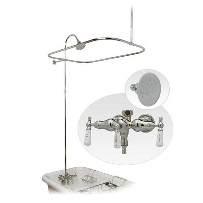 Maidstone - Tub Wall Mount Shower Kit with Down Spout Faucet Shower Enclosure Set - Oil Rubbed Bronze
