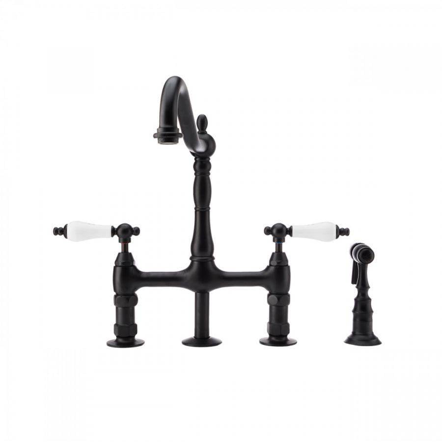Maidstone - Adriana Sink Faucet - Bridge Style - Matte Black