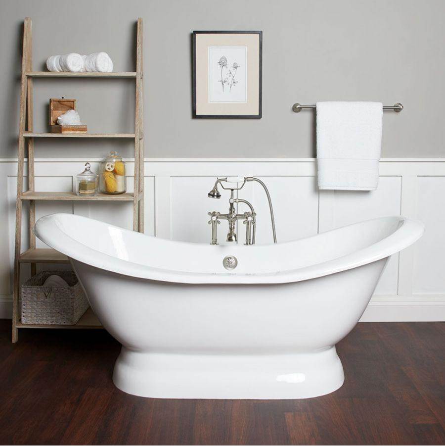 Maidstone - Devinshire Cast Iron Double Ended Pedestal Tub - White