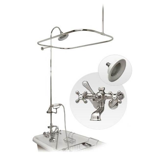 Maidstone - Tub Wall Mount Shower Kit with Classic Spout Faucet Wall Mount Shower Enclosure - Oil Rubbed Bronze