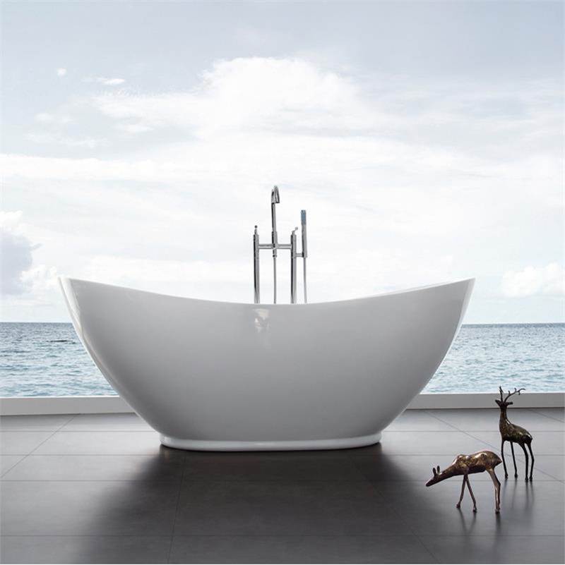 Maidstone - Placid Acrylic Contemporary Tub - Brushed Nickel
