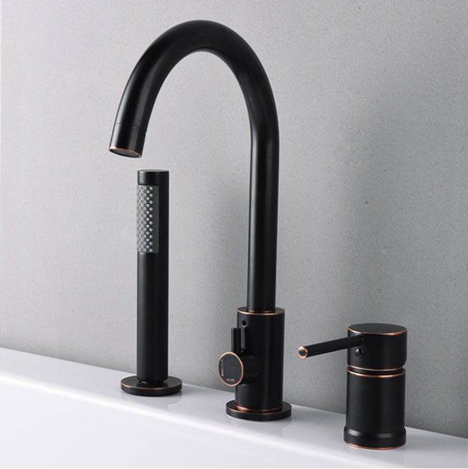 Maidstone - Roman Deck Mount Faucets - Gooseneck - Matte Black