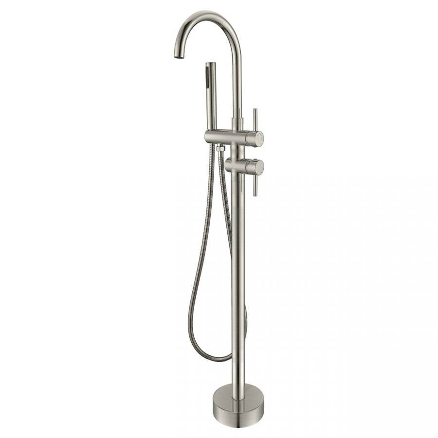 Maidstone - Contemporary Freestanding Faucet - Gooseneck - Brushed Nickel