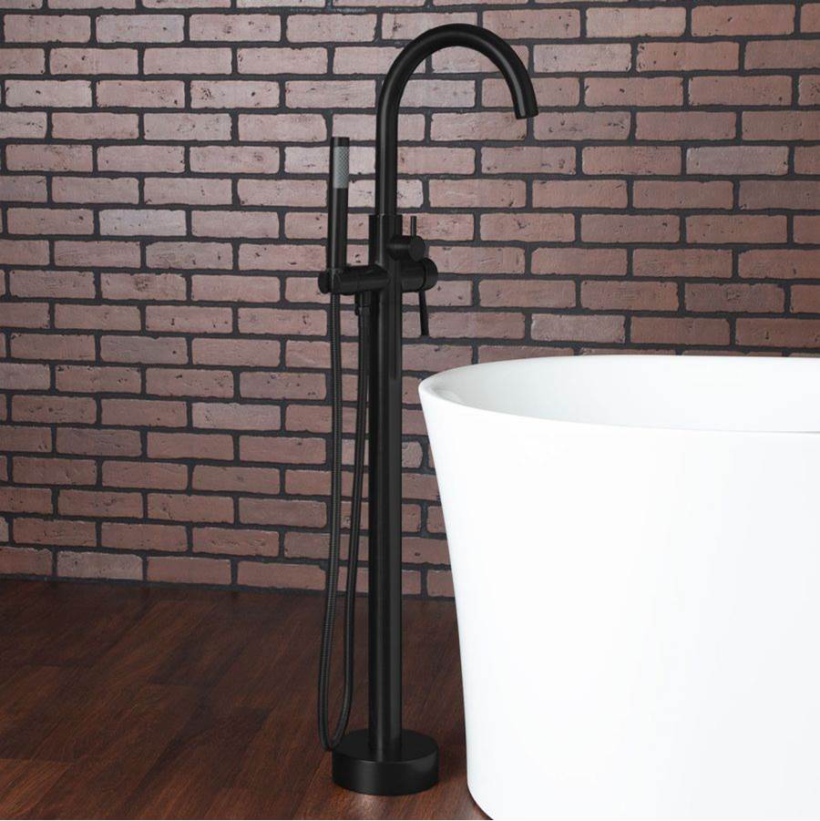 Maidstone - Infinity Freestanding Faucets - Gooseneck Infinity Freestanding Faucets - Matte Black