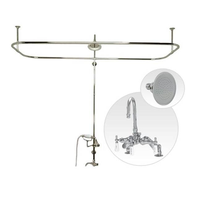 Maidstone - Side Deck Mount Shower Kit with Gooseneck Faucet Shower Enclosure Set - Oil Rubbed Bronze