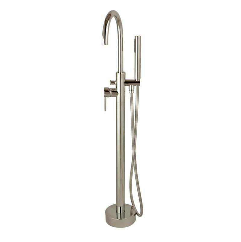 Maidstone - Contemporary Freestanding Faucet - Gooseneck - Brushed Nickel