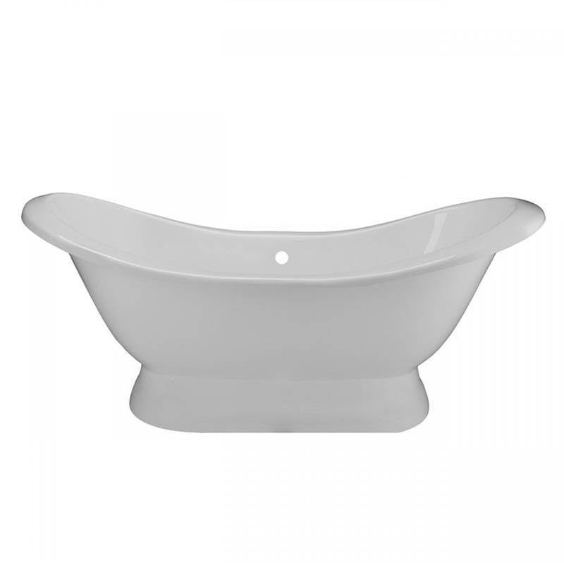 Maidstone - Devinshire Cast Iron Double Ended Pedestal Tub - White