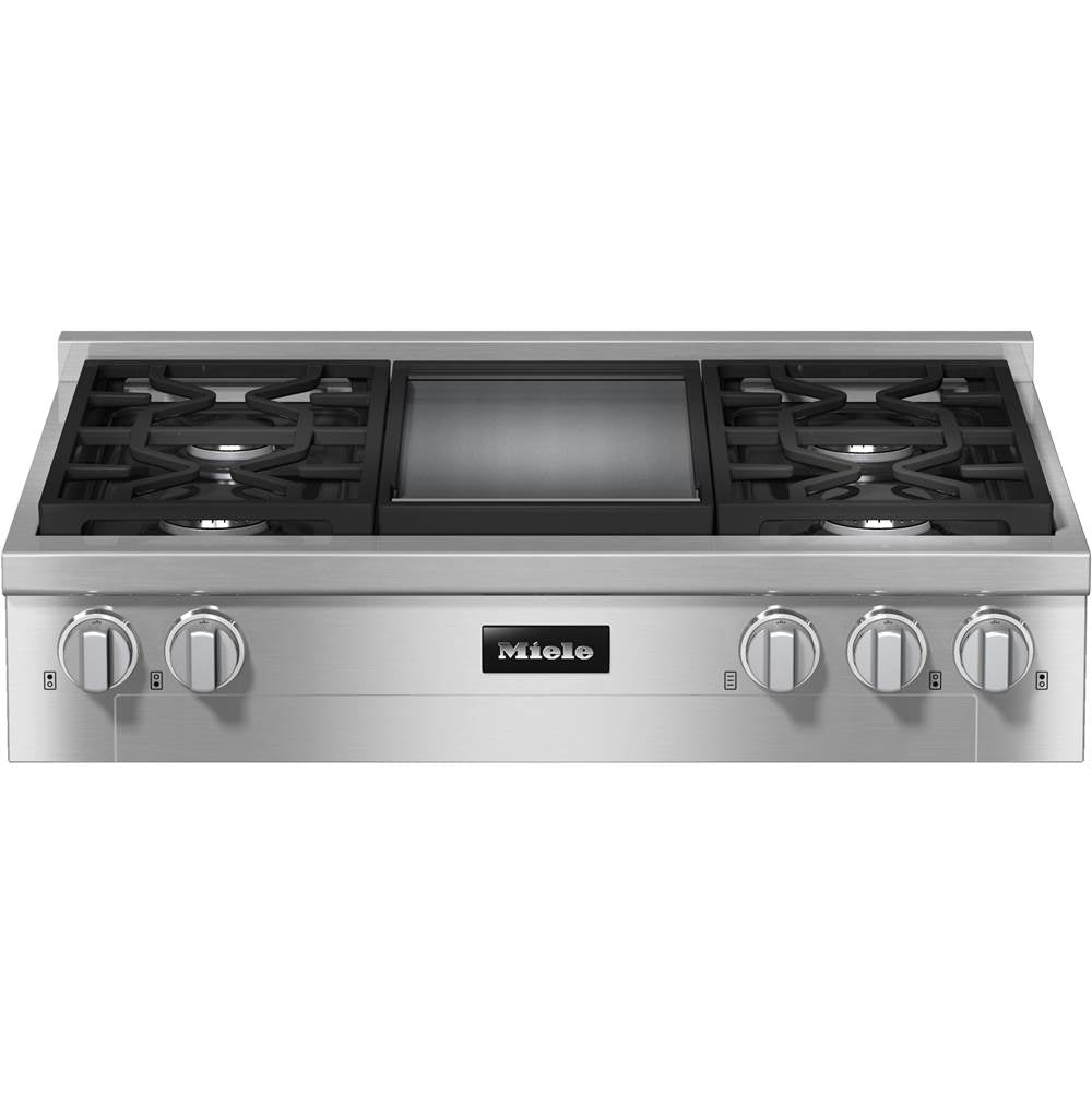 Miele - KMR 1136-3 G GD - 36'' Rangetop 4 Burner/Griddle Nat Gas DirectSelect