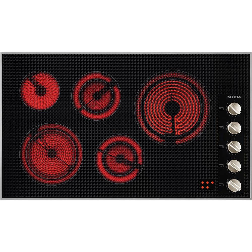 Miele - KM 5627 240V - 36'' Electric cooktop 240V knob control SS