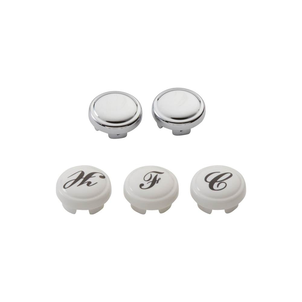 Moen - Kingsley Hot and Cold Handle Index Caps Kit - Chrome