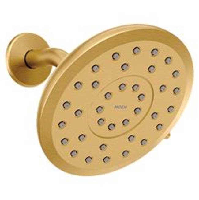 Moen - Brushed gold eight-function 6'' diameter spray head rainshower - Brushed Gold