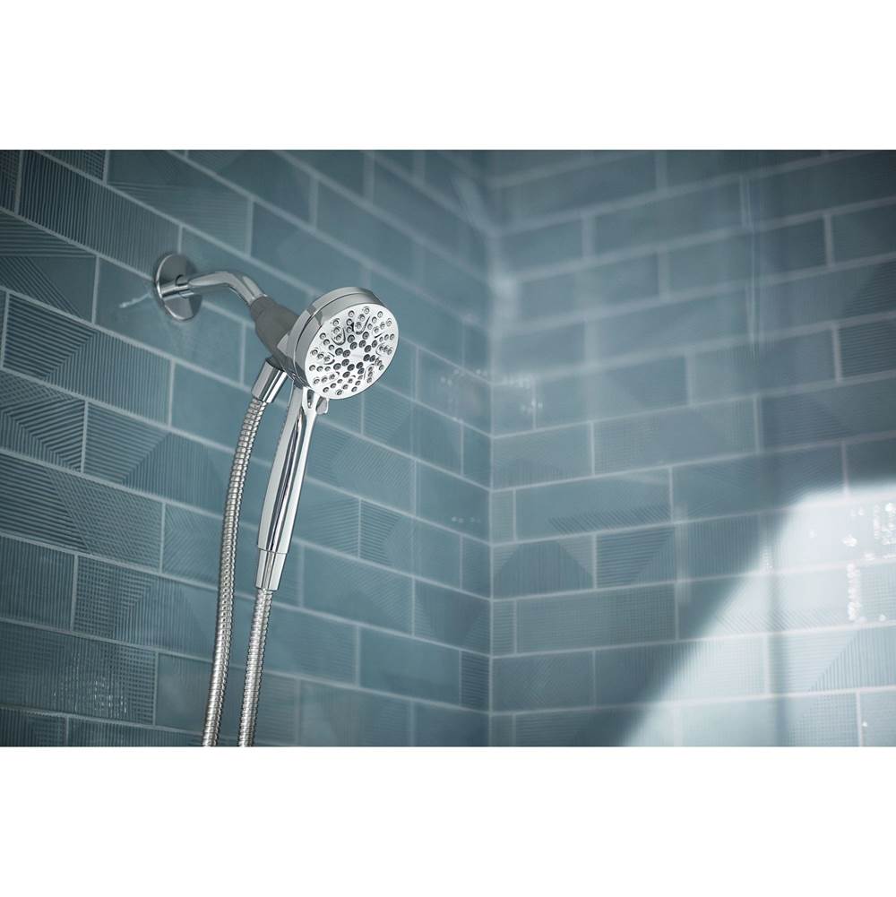 Engage Magnetix 4-Inch Six-Function Handheld Showerhead with Magnetic Docking System, Chrome