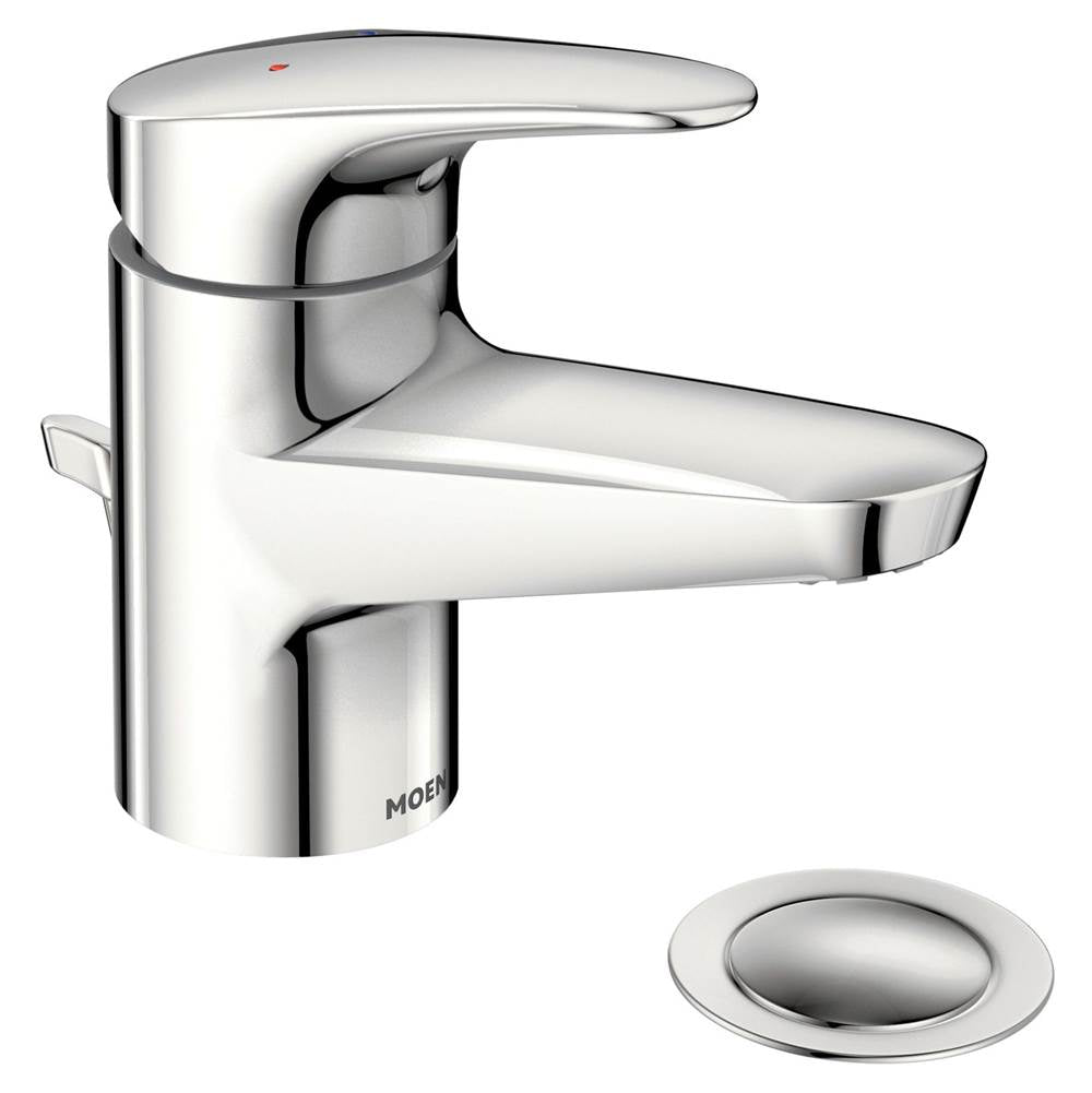 Chrome one-handle lavatory faucet