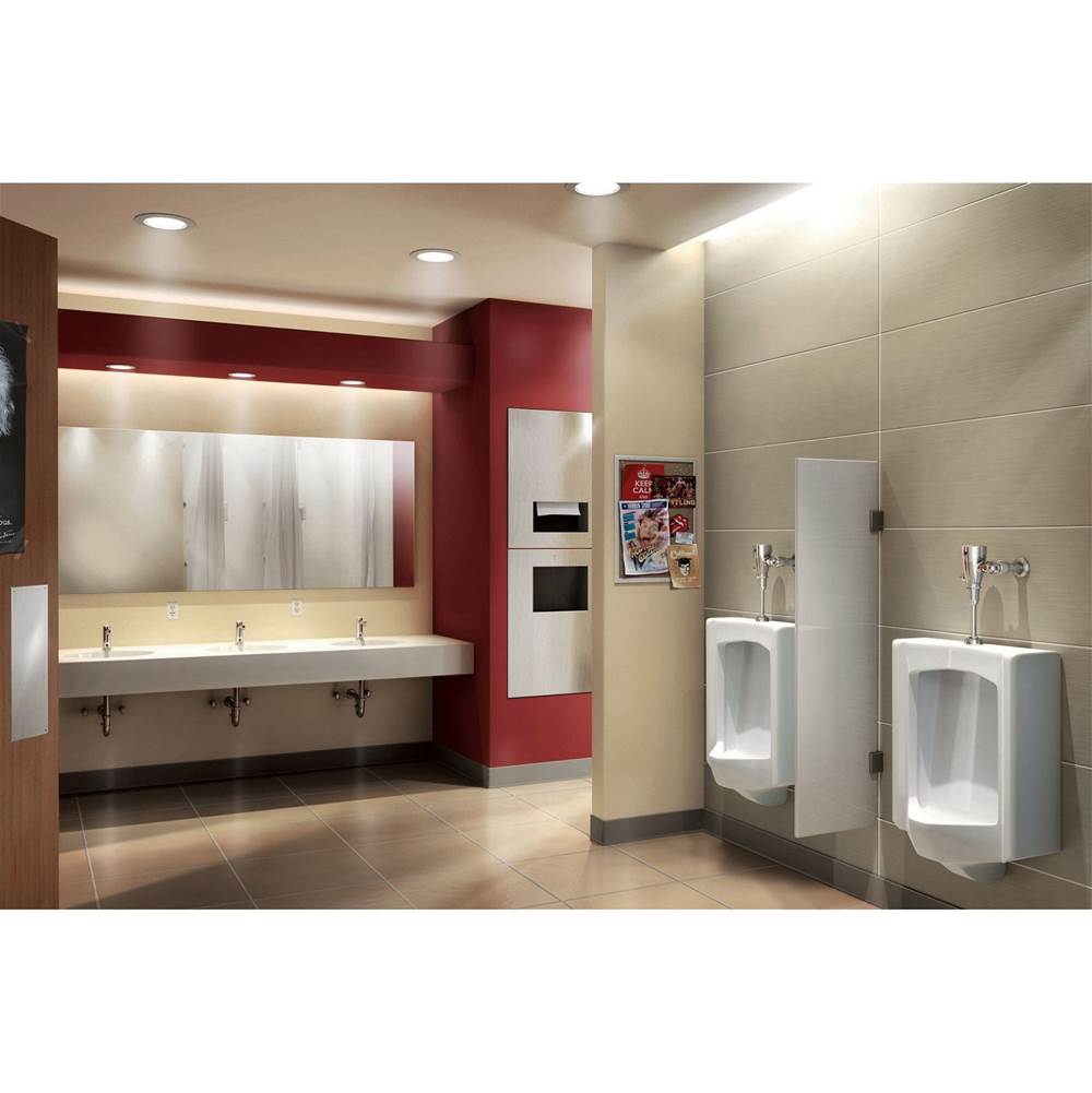 Chrome electronic flush valve 3/4'' urinal retro fit