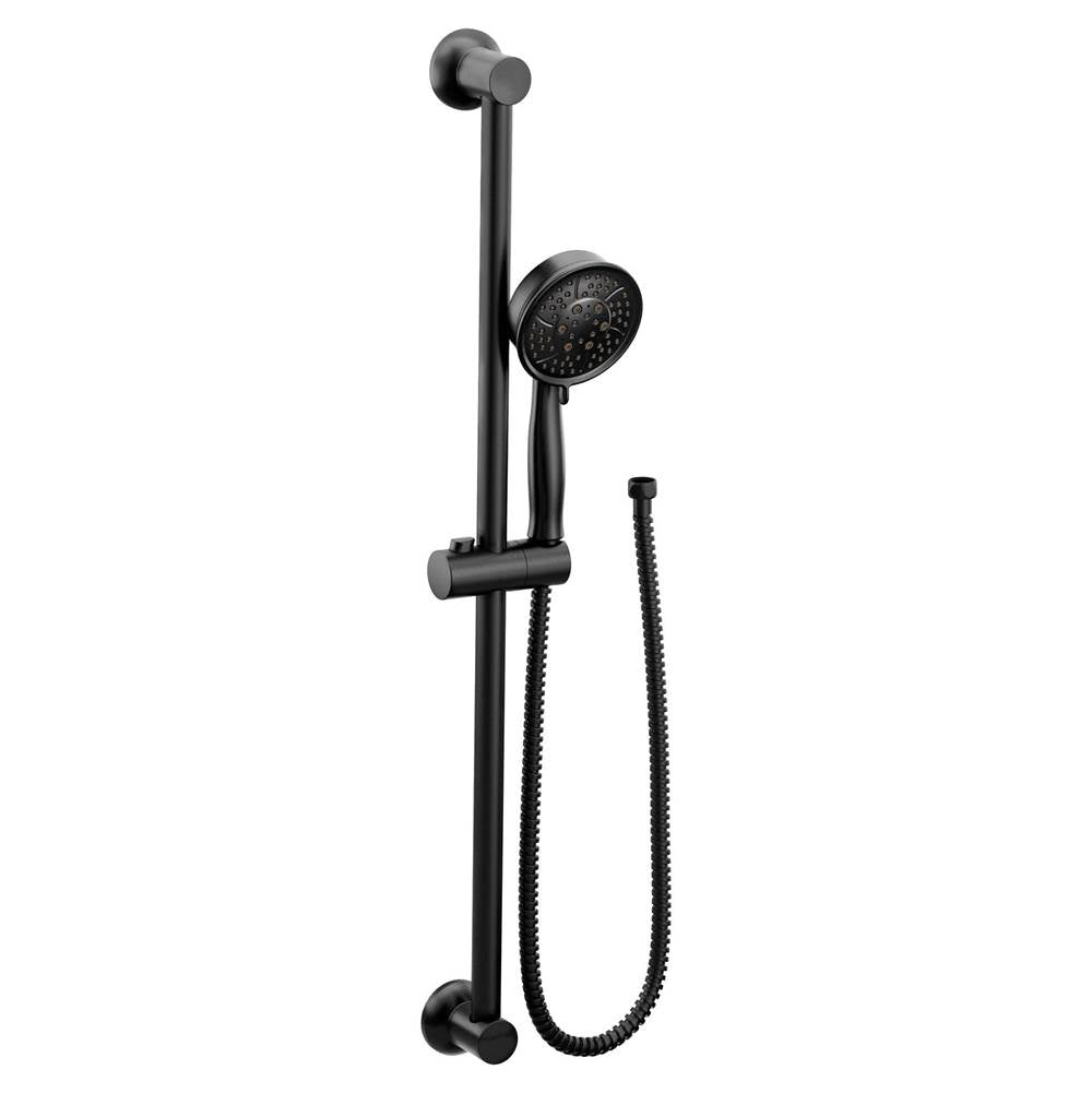 Eco-Performance Handheld Showerhead with 69-Inch-Long Hose Featuring 30-Inch Slide Bar, Matte Black