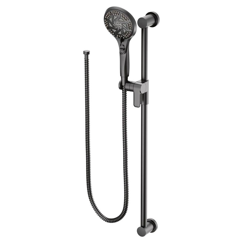 5-Function Massaging Handshower with Toggle Pause, Includes 30-Inch Slide Bar and 69-Inch Hose, Chrome