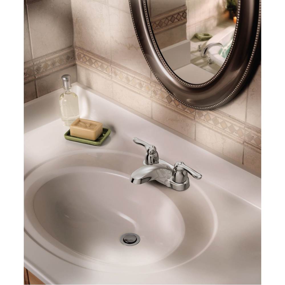 Chateau Two-Handle Low Arc Bathroom Faucet, Chrome