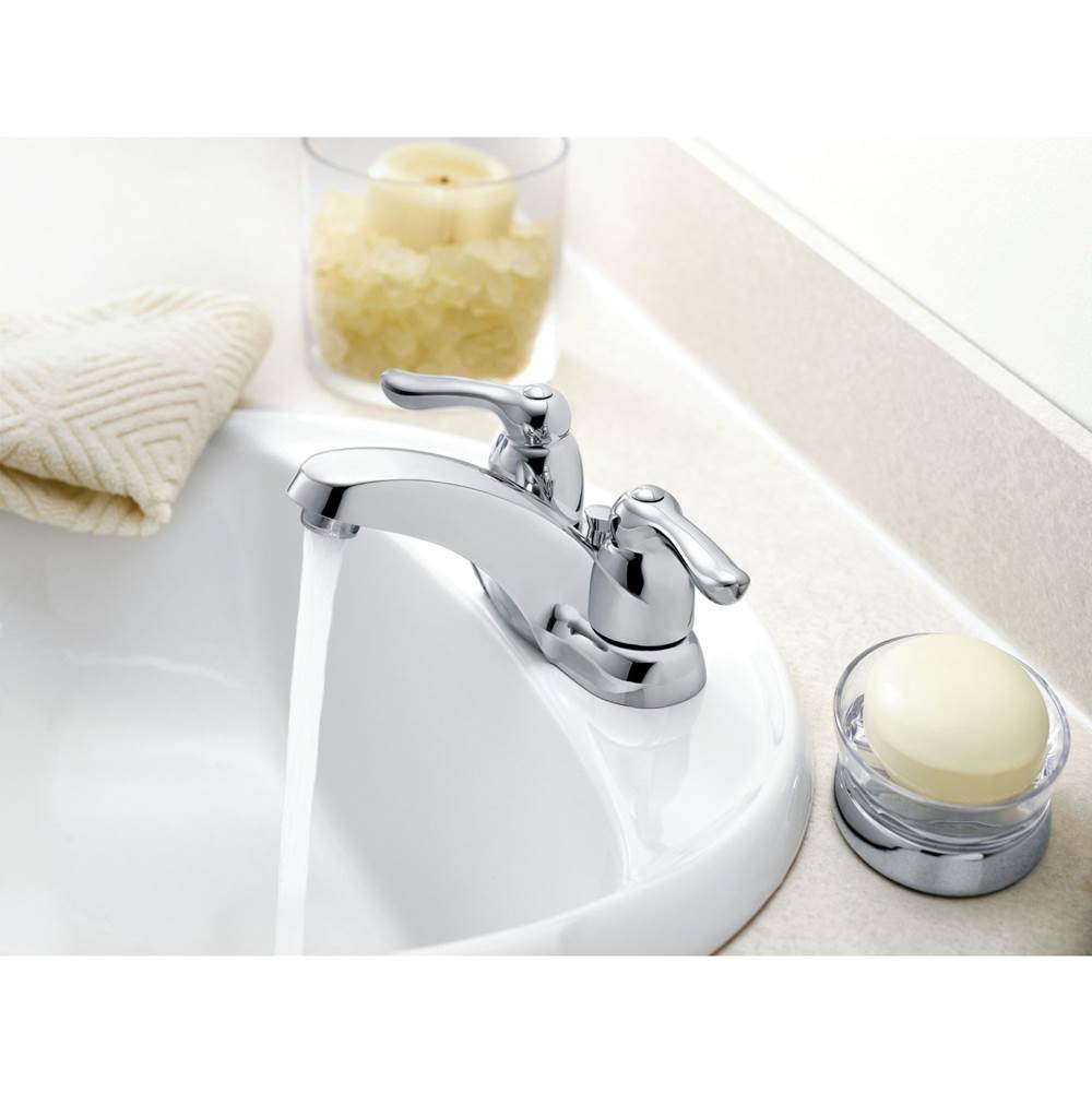 Chateau Two-Handle Low Arc Bathroom Faucet, Chrome