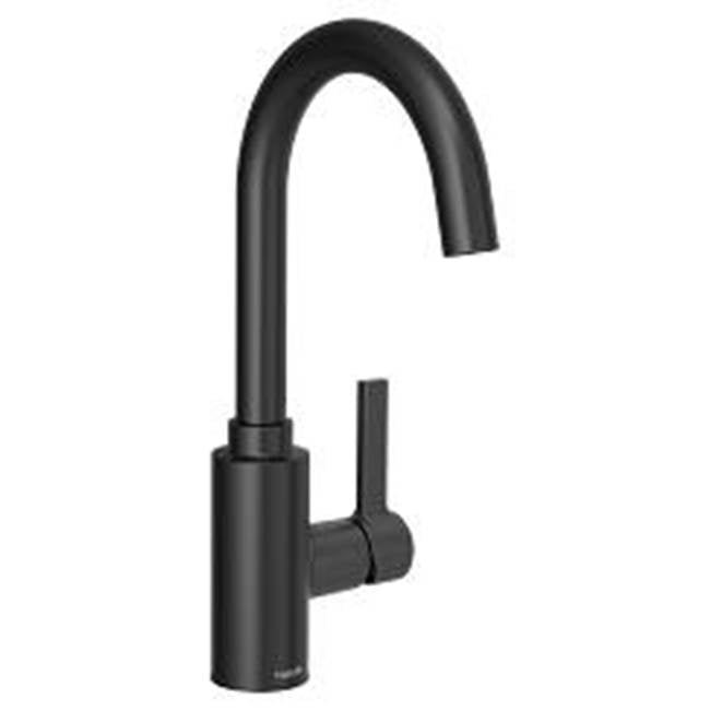 Moen - Matte Black One-Handle Bar Faucet - Matte Black