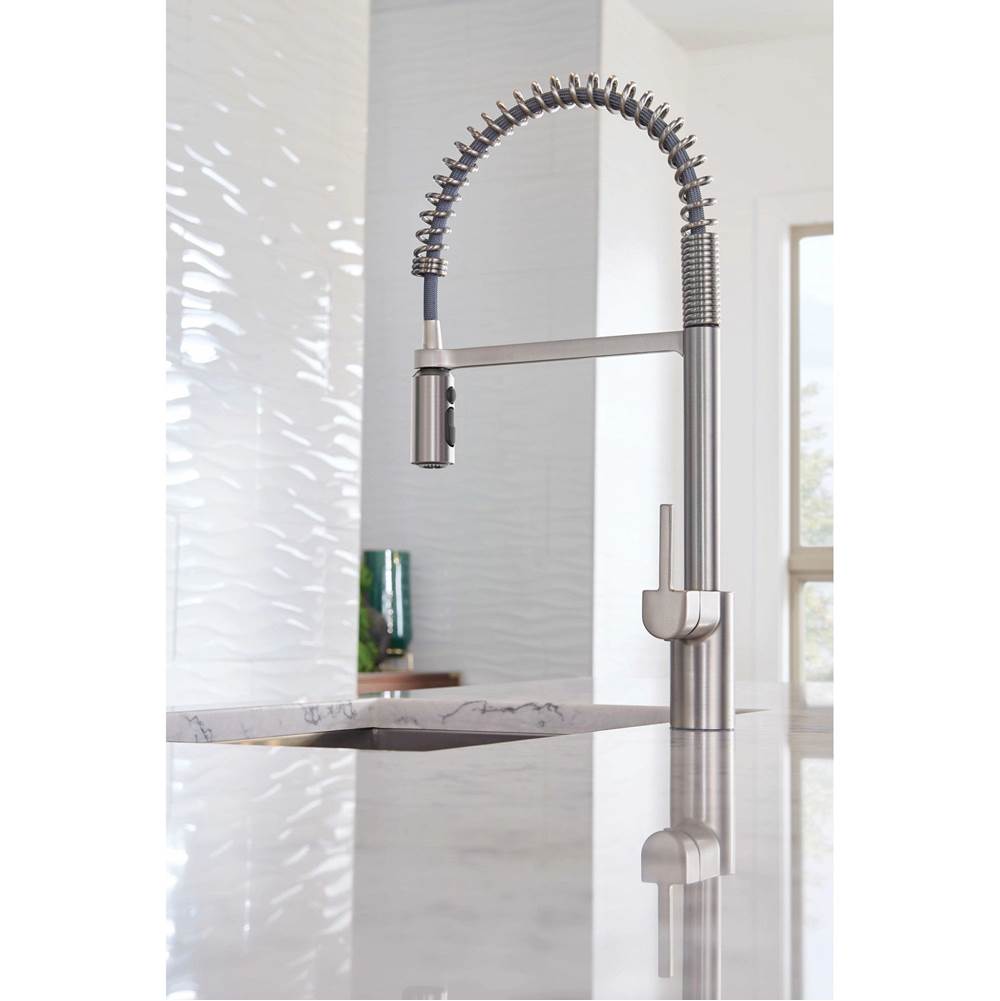 Align One Handle Pre-Rinse Spring Pulldown Kitchen Faucet with Power Boost, Chrome