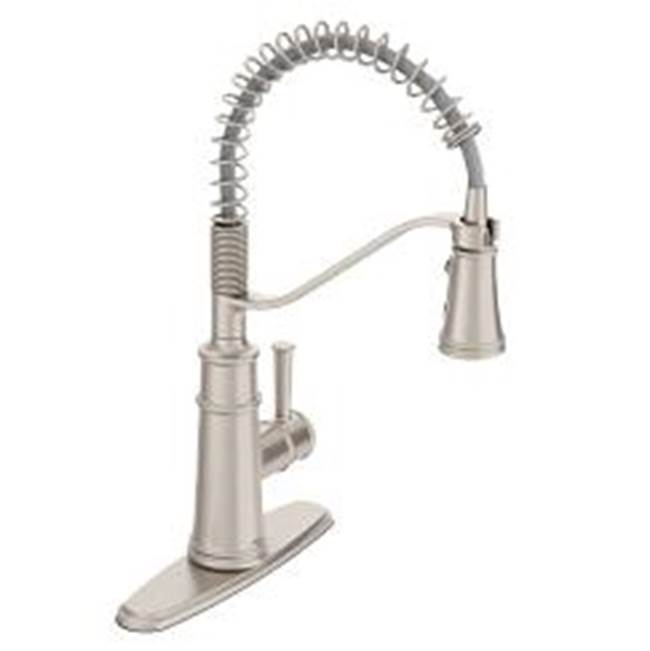 Moen - Spot Resist Stainless One-Handle Pulldown Kitchen Faucet - Spot Resist Stainless