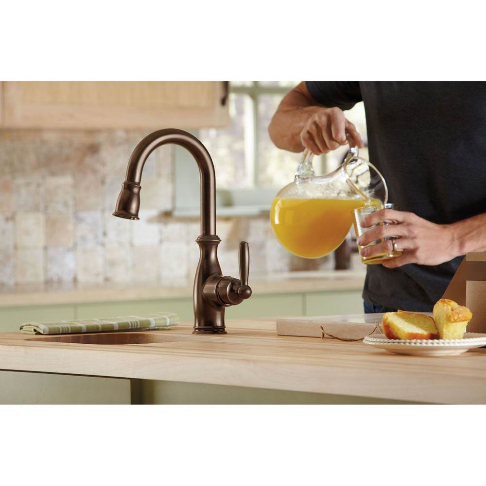 Brantford One-Handle High-Arc Pulldown Bar Faucet with Reflex and Power Clean, Oil Rubbed Bronze