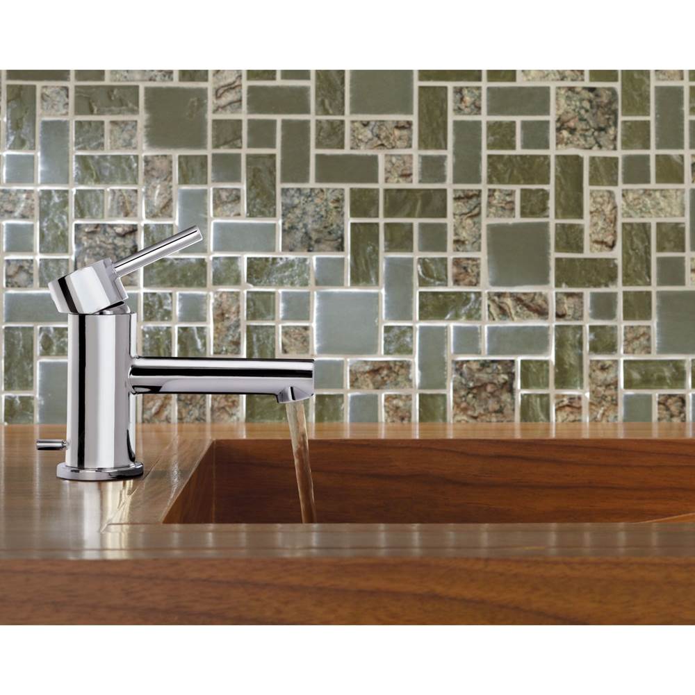 Align One-Handle Single Hole Low Profile Modern Bathroom Faucet with Drain Assembly, Chrome