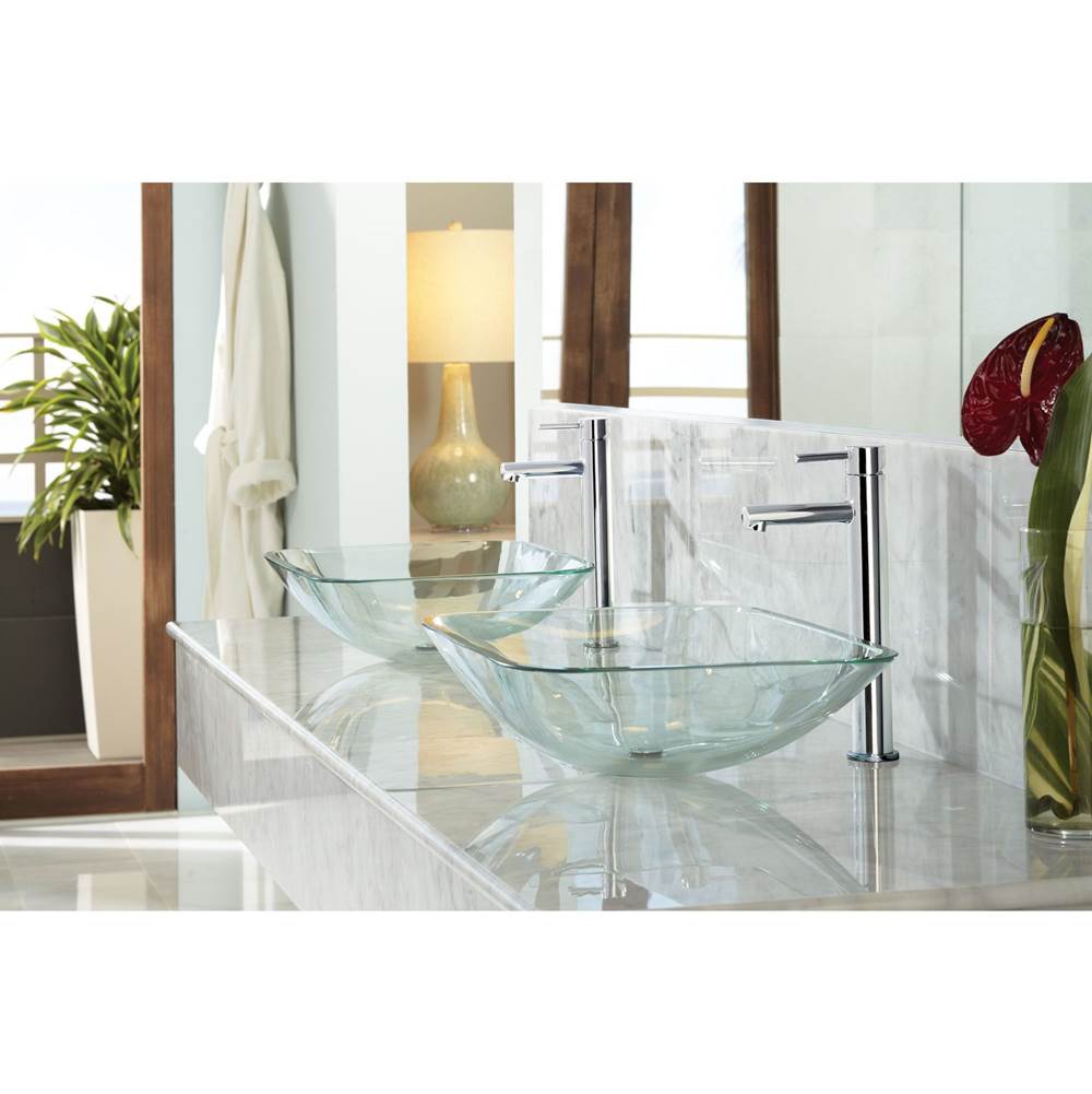 Align One-Handle Single Hole Modern Vessel Sink Bathroom Faucet, Chrome