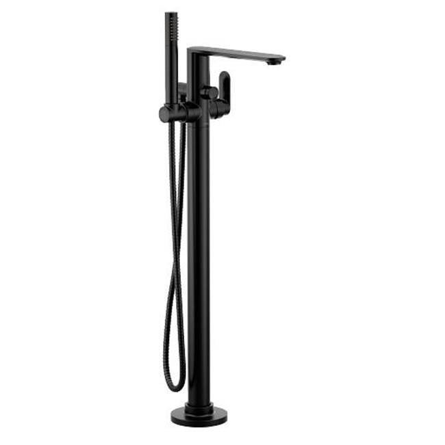 Moen - Matte black one-handle tub filler includes hand shower - Matte Black