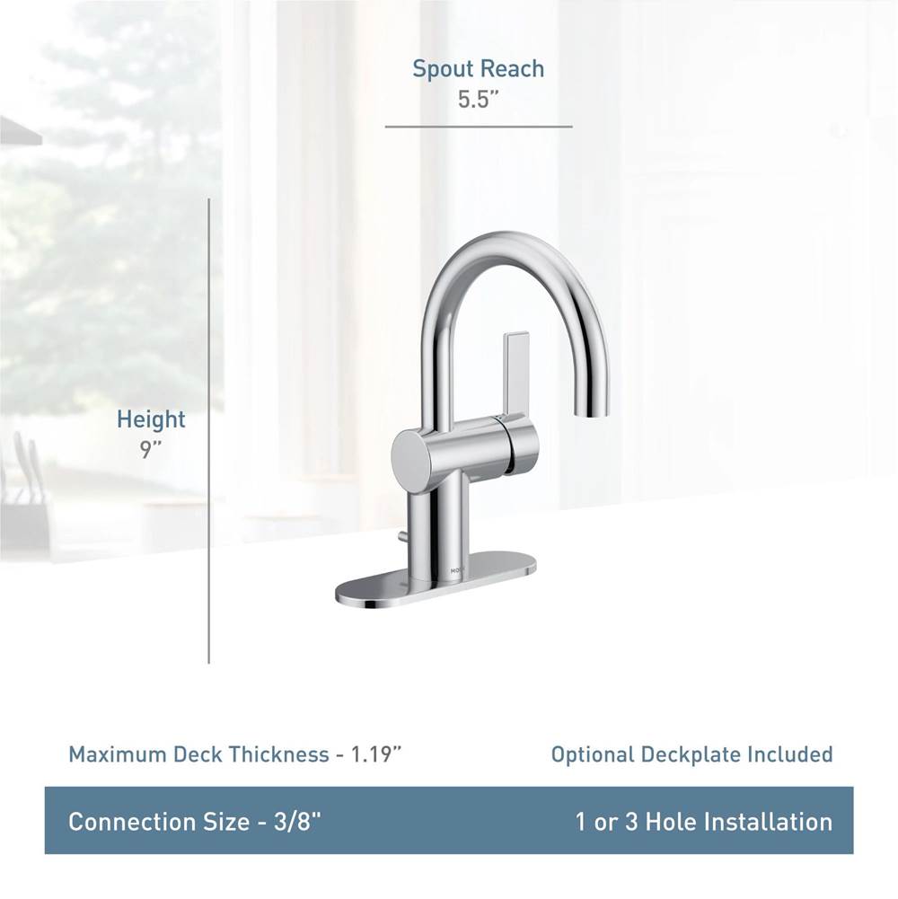 Cia Single Handle Bathroom Sink Faucet in Chrome