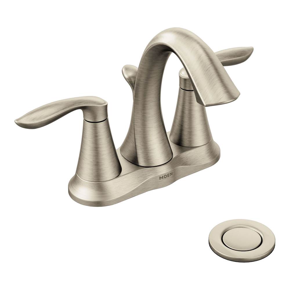 Eva Two-Handle Centerset Bathroom Sink Faucet with Drain Assembly, Chrome