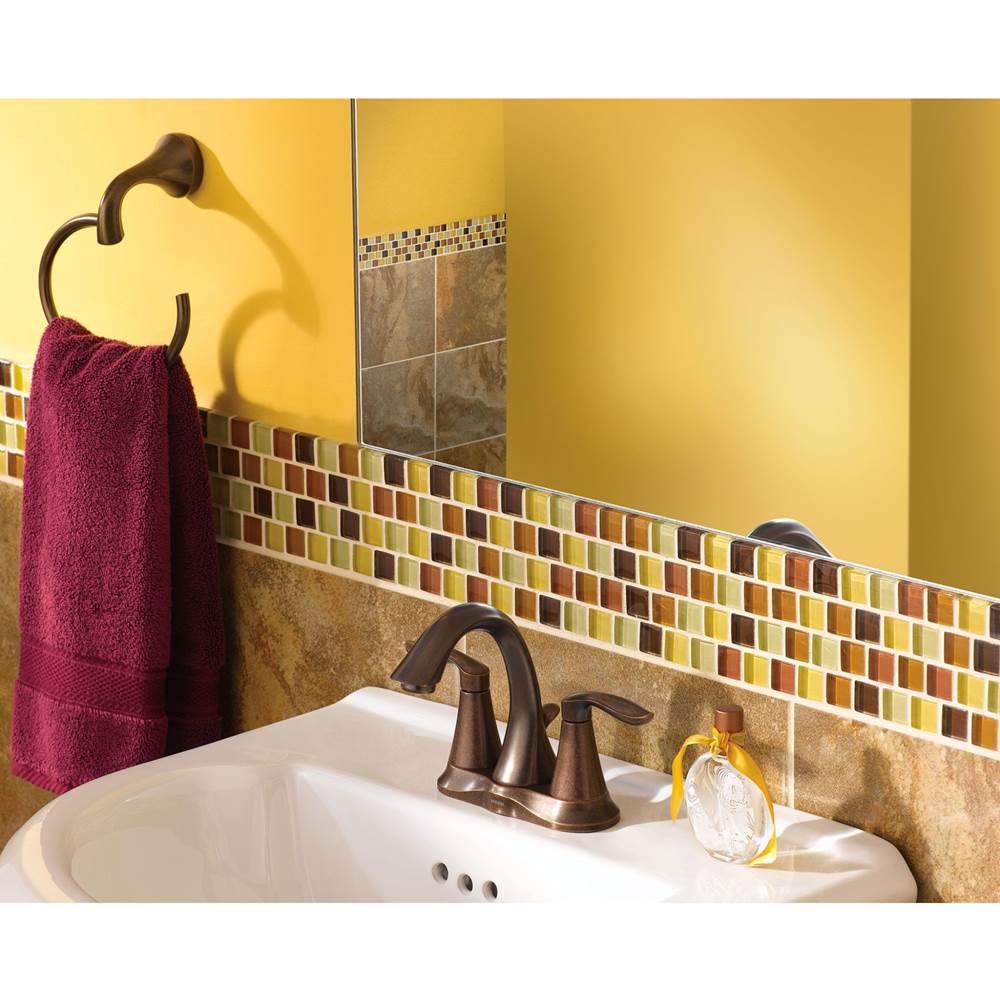 Eva Two-Handle Centerset Bathroom Sink Faucet with Drain Assembly, Chrome