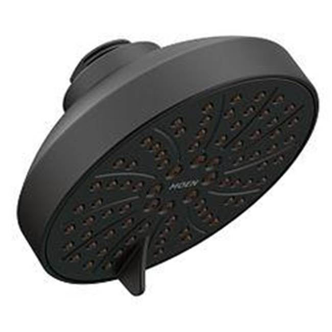 Moen - Matte black six-function 4.5'' diameter spray head eco-performance showerhead - Matte Black