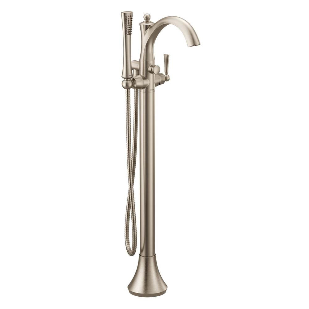 Wynford One-Handle Freestanding Floor Mount Tub Filler with Handshower, Includes Interchangeable Handle, Chrome