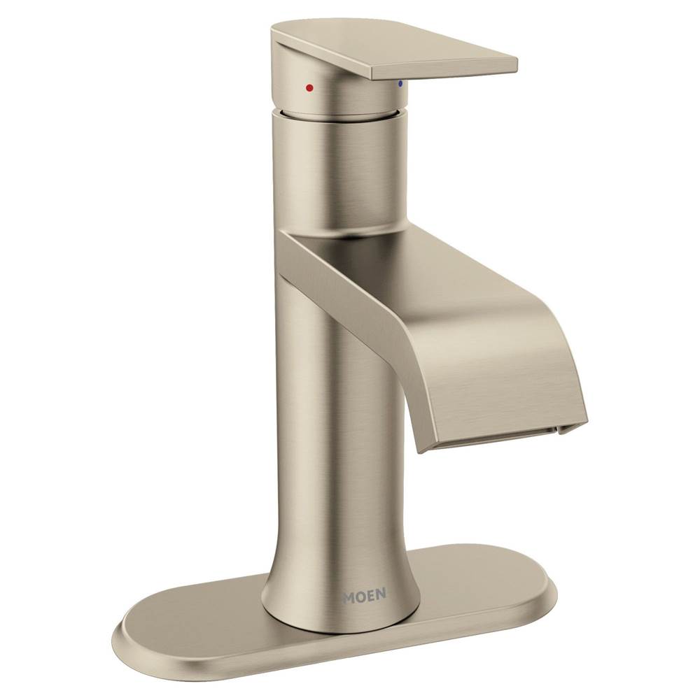 Genta LX One-Handle Single Hole Modern Bathroom Sink Faucet with Optional Deckplate, Chrome