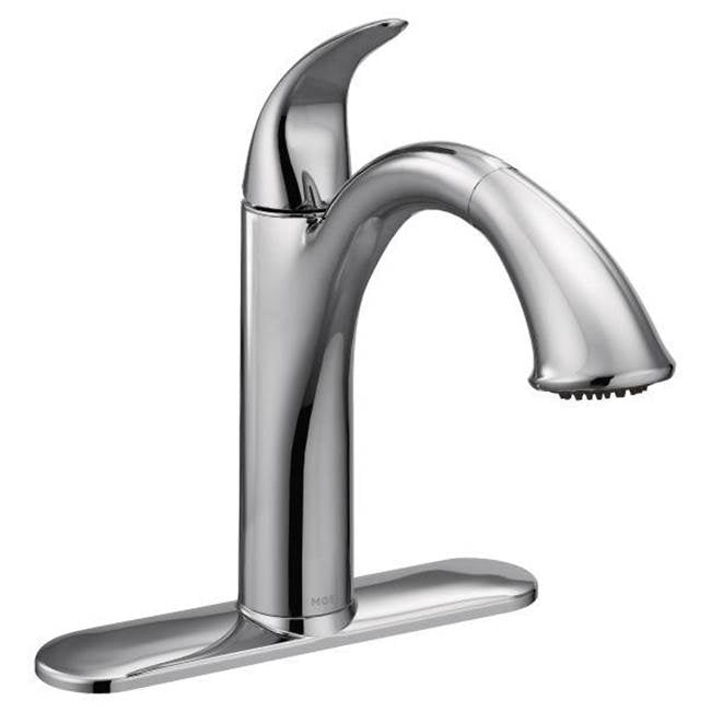Moen - Chrome one-handle pullout kitchen faucet - Chrome