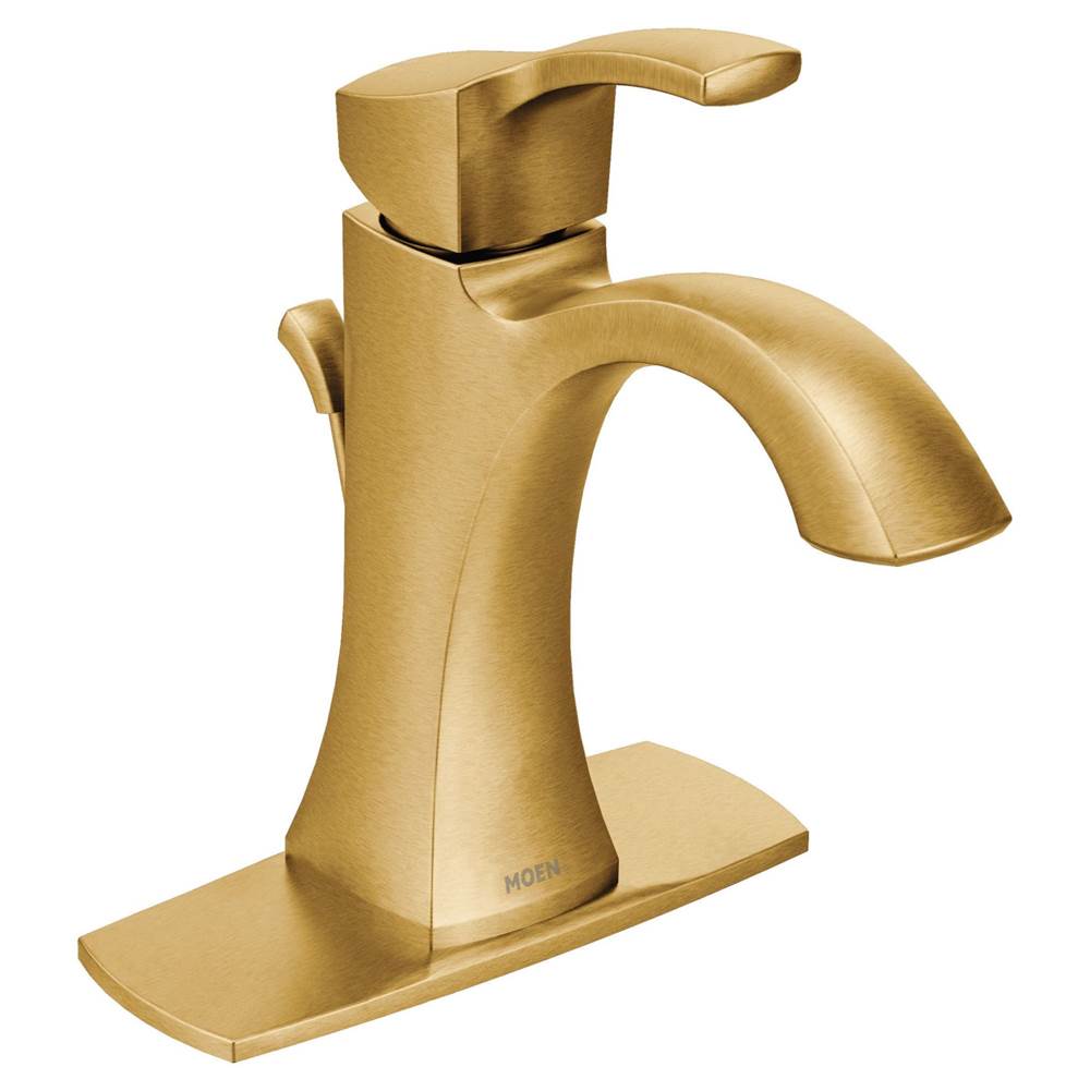 Voss One-Handle Single Hole Bathroom Sink Faucet with Optional Deckplate, Chrome