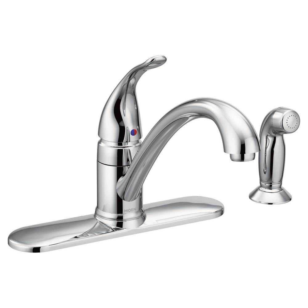 Torrance Chrome Single-Handle Lever Kitchen Faucet with Side Spray