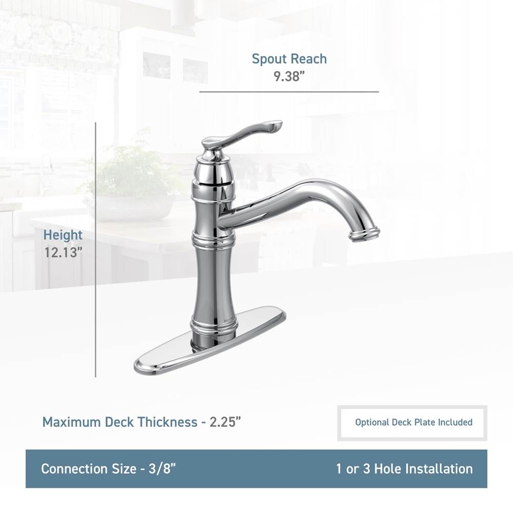 Belfield Single-Handle Standard Kitchen Faucet in Matte Black