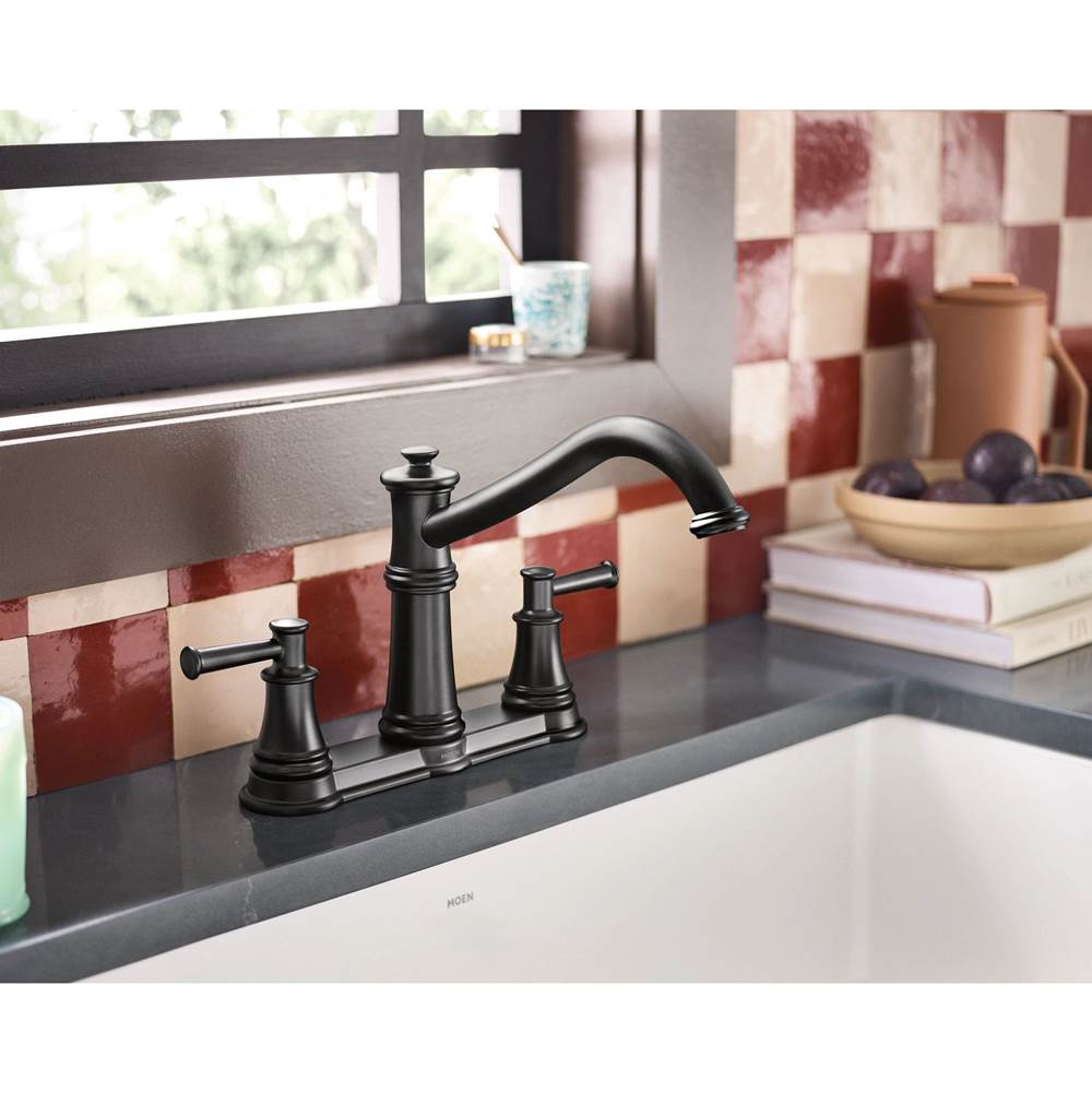 Belfield High-Arc 2-Handle Standard Kitchen Faucet in Matte Black