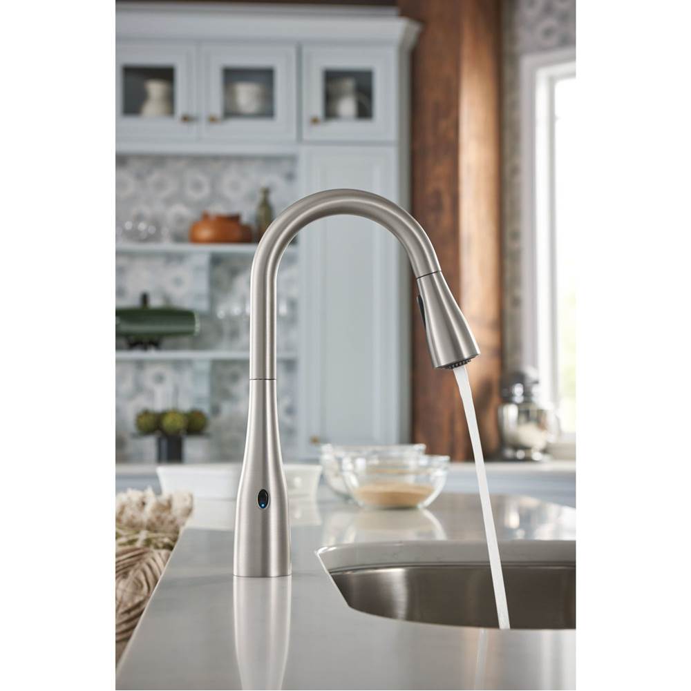 Arbor Motionsense Wave Sensor Touchless One-Handle Pulldown Kitchen Faucet Featuring Power Clean, Matte Black