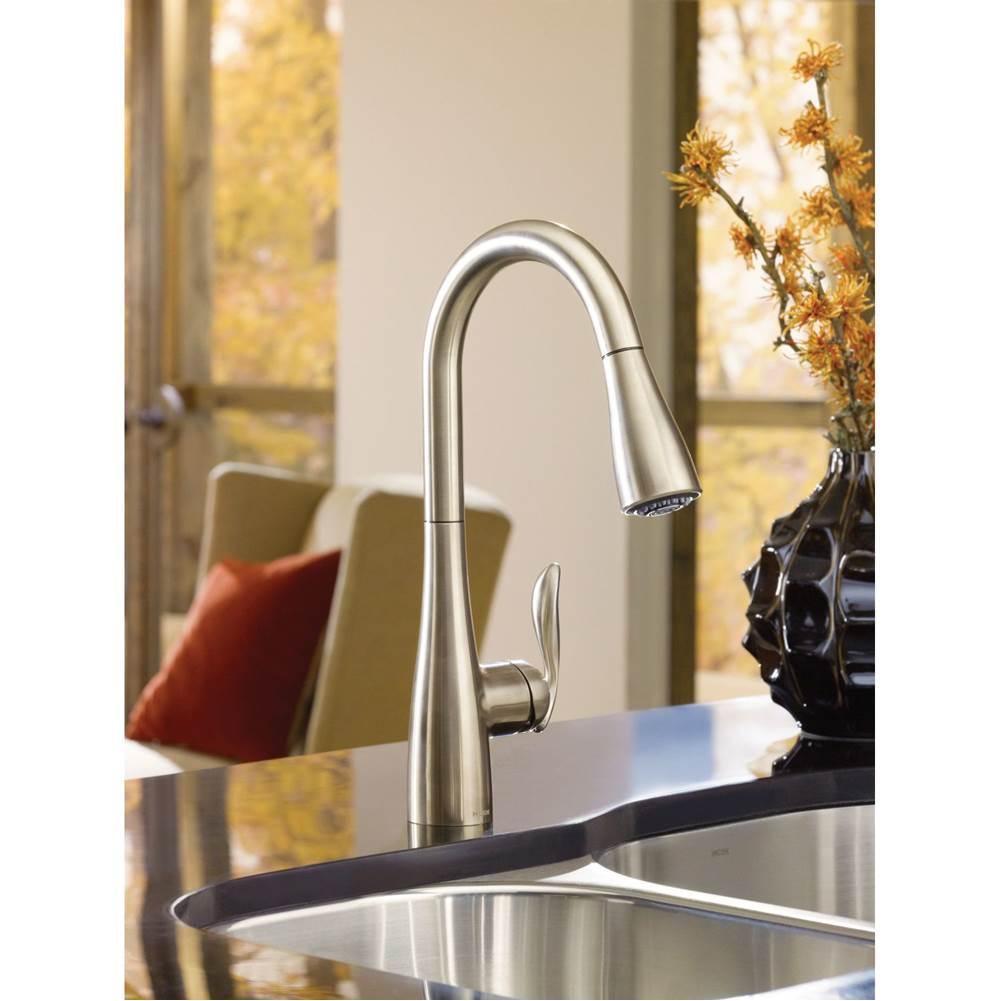 Arbor One-Handle Pulldown Kitchen Faucet Featuring Power Boost and Reflex, Matte Black