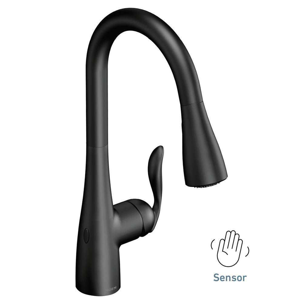 Arbor Motionsense Wave Sensor Touchless One-Handle Pulldown Kitchen Faucet Featuring Power Clean, Matte Black
