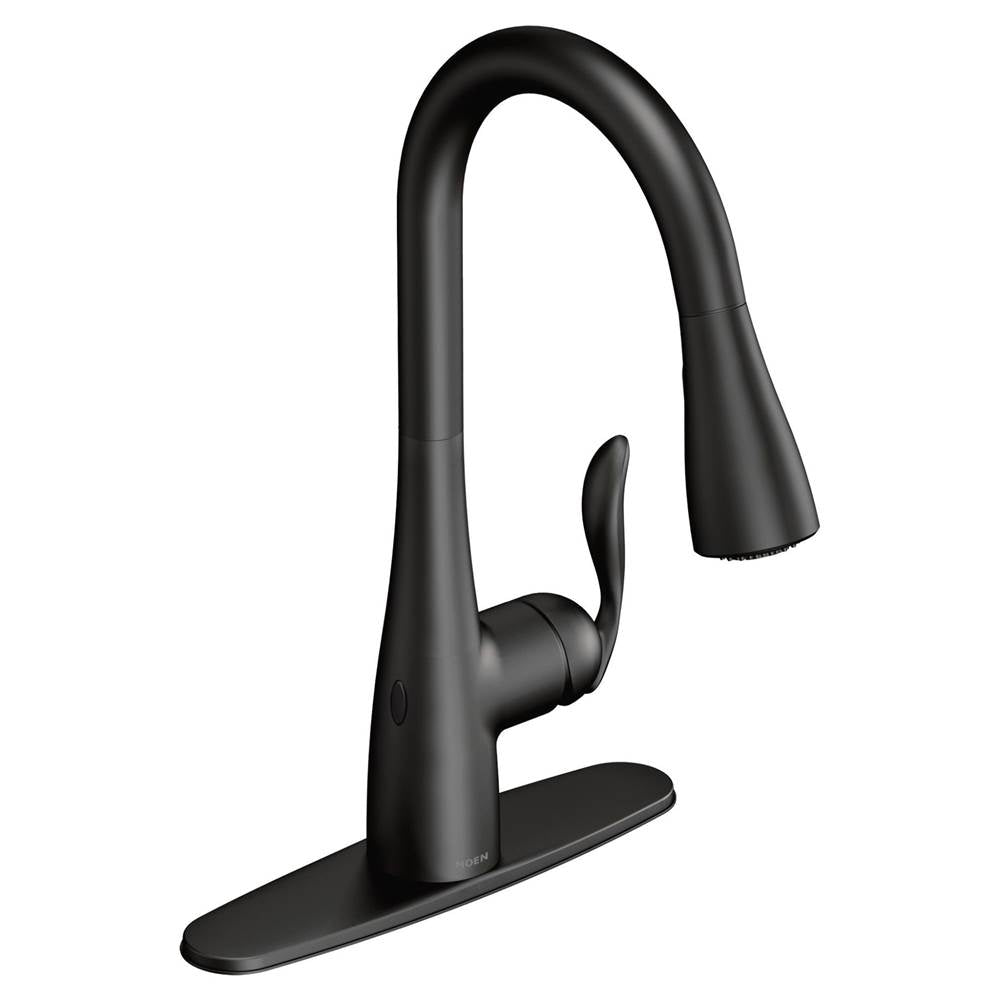 Arbor Motionsense Wave Sensor Touchless One-Handle Pulldown Kitchen Faucet Featuring Power Clean, Matte Black